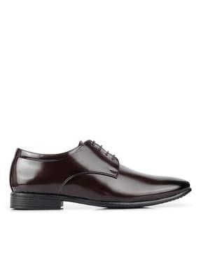 men round-toe formal lace-up shoes