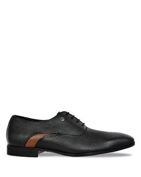 men round-toe formal shoes with lace fastening