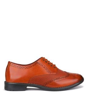men round-toe formal shoes with lace fastening