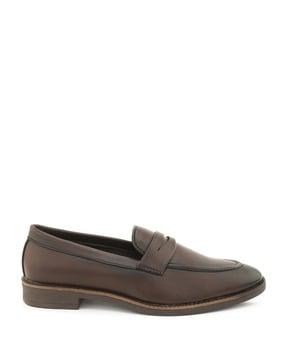 men round-toe formal slip-on shoes