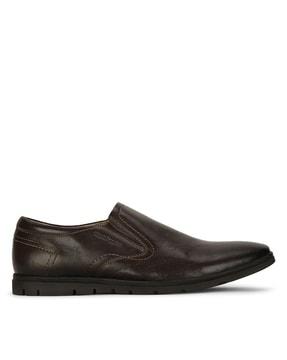 men round-toe formal slip-on shoes