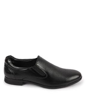 men round-toe formal slip-on shoes