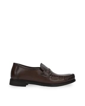 men round-toe formal slip-on shoes