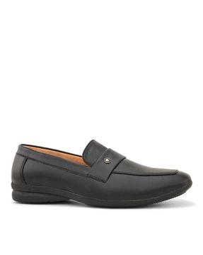 men round-toe formal slip-on shoes