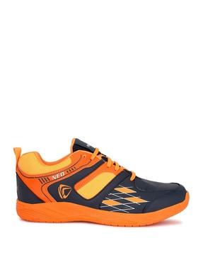 men round-toe lace-up badminton shoes