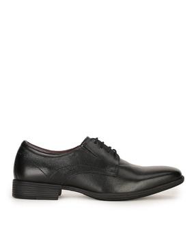 men round-toe lace-up formal shoes