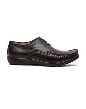 men round-toe lace-up formal shoes