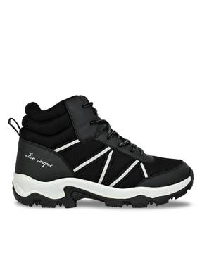 men round-toe lace-up running shoes