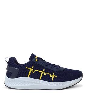 men round-toe lace-up running shoes