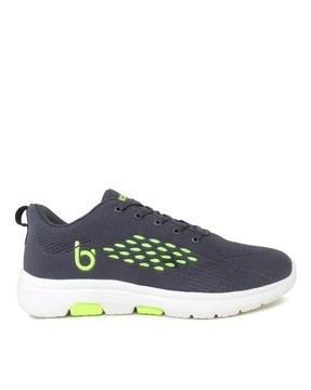 men round-toe lace-up running shoes