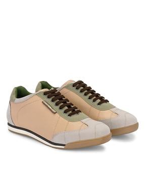 men round-toe lace-up shoes