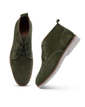 men round-toe lace-up shoes