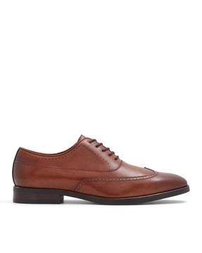 men round-toe lace-up shoes