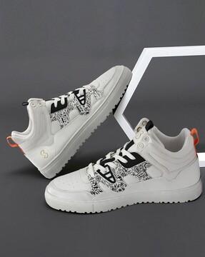 men round-toe lace-up shoes