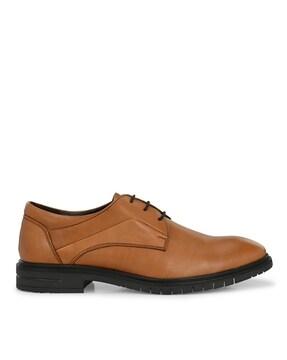 men round-toe lace-up shoes