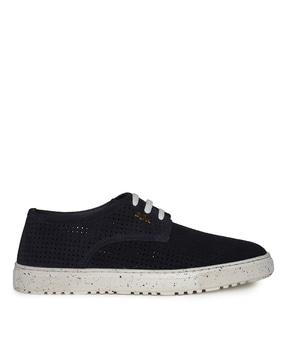 men round-toe lace-up shoes