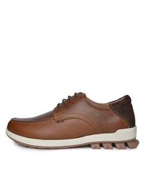 men round-toe lace-up shoes