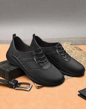 men round-toe lace-up shoes