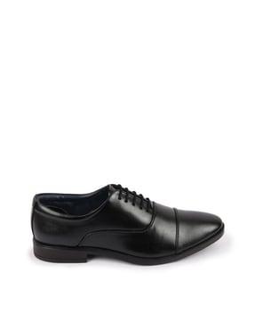 men round-toe lace-up shoes