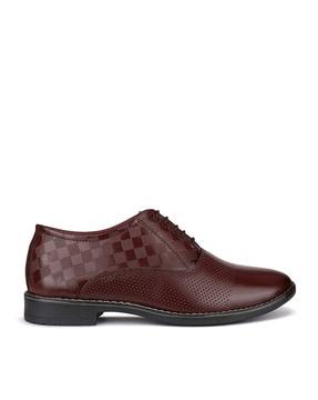 men round-toe lace-up shoes