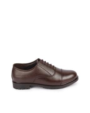 men round-toe lace-up shoes