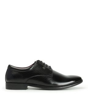 men round-toe lace-up shoes