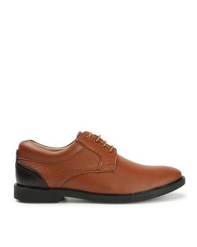 men round-toe lace-up shoes