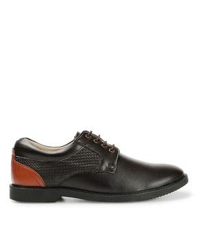 men round-toe lace-up shoes