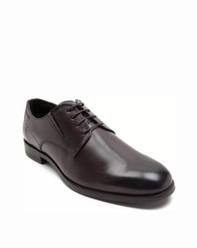 men round-toe lace-up shoes