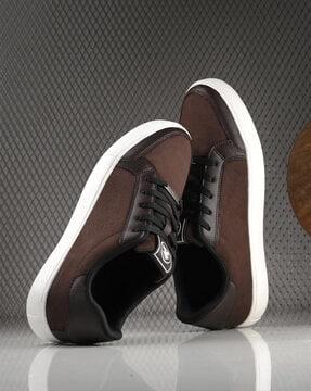 men round-toe lace-up shoes