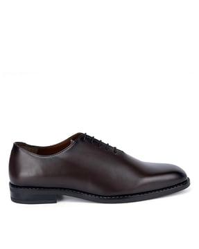 men round-toe lace-up shoes