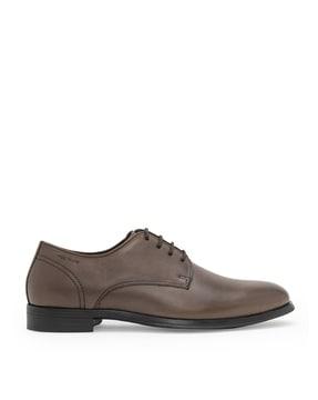 men round-toe lace-up shoes