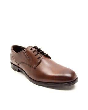 men round-toe lace-up shoes