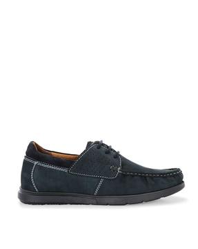 men round-toe lace-up shoes