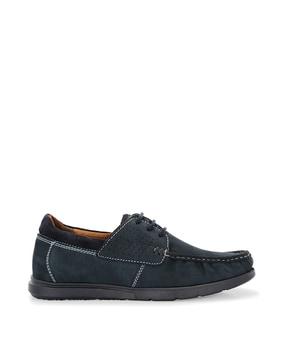 men round-toe lace-up shoes