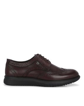 men round-toe lace-up shoes