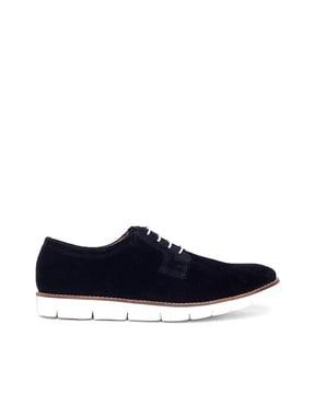 men round-toe lace-up sneakers