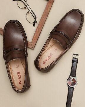 men round-toe loafers