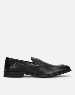 men round-toe penny loafers