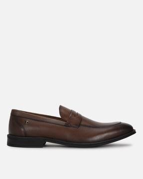 men round-toe penny loafers