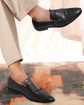 men round-toe penny loafers