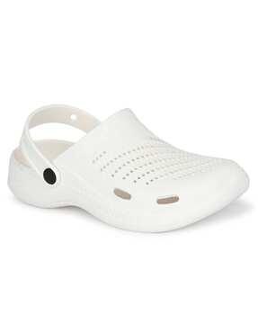 men round-toe slip-on clogs