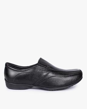 men round-toe slip-on formal shoes