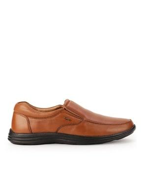 men round-toe slip-on formal shoes