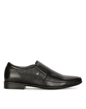 men round-toe slip-on formal shoes