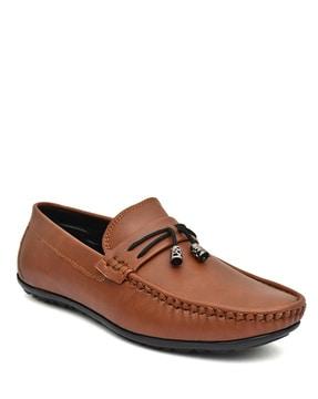 men round-toe slip-on formal shoes