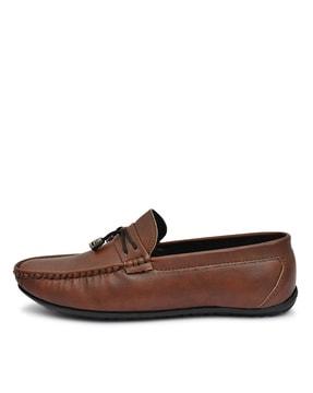 men round-toe slip-on formal shoes