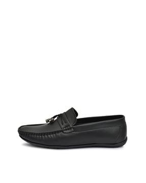 men round-toe slip-on formal shoes