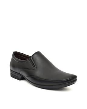 men round-toe slip-on formal shoes