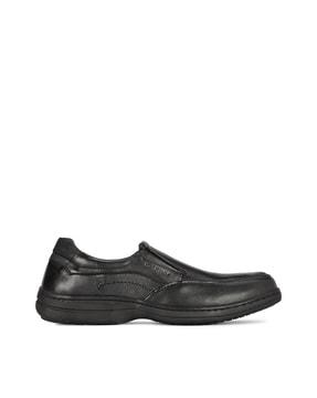 men round-toe slip-on formal shoes